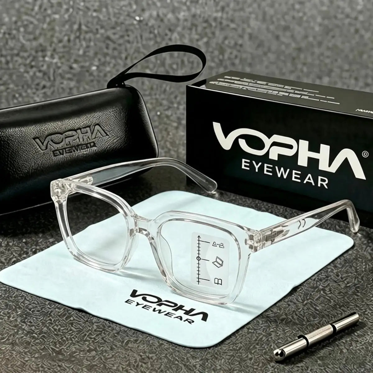 VOPHA Progressive Multifocal Blue Light Reading Glasses L29 Progressive Reading Glasses Qst 250 Clear