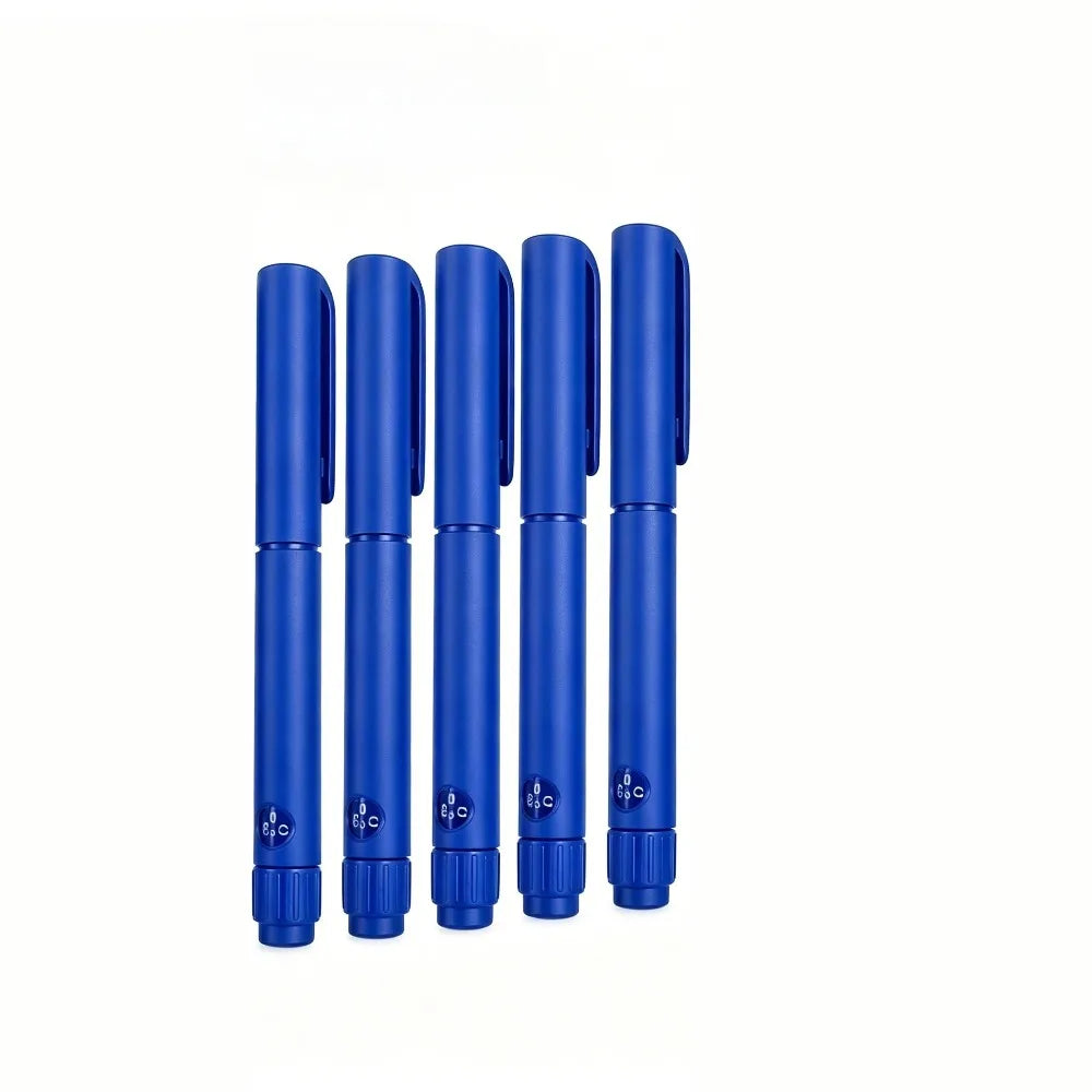 Disposable Sterile Rotary Injection Pens – 60U Adjustable (5/10 Pack) Injection Pen Qst 5PCS-Blue