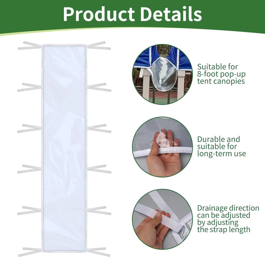 Clear Detachable Gutter Canopy Awning Extender Guard for Shed Awning Extender Guard Qme