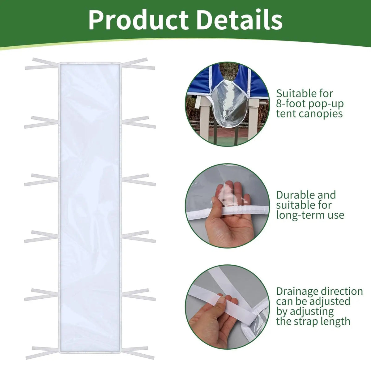 Clear Detachable Gutter Canopy Awning Extender Guard for Shed Awning Extender Guard Qme