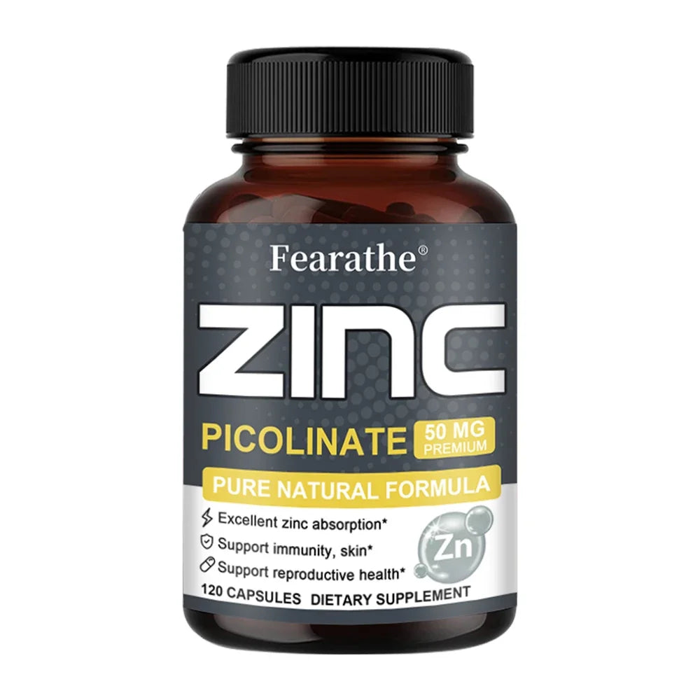 Zinc Picolinate 120 Vegan Capsules – Immune & Skin Support Zinc Supplement Qst 120 count-1 bottle