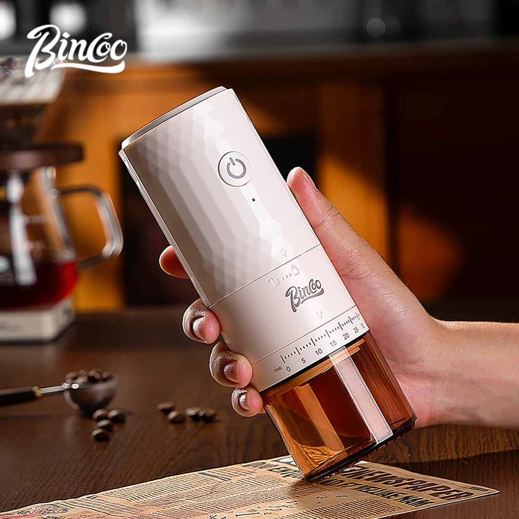 Bincoo Electric Coffee Grinder – Compact Automatic Bean Mill Electric Coffee Grinder Qst