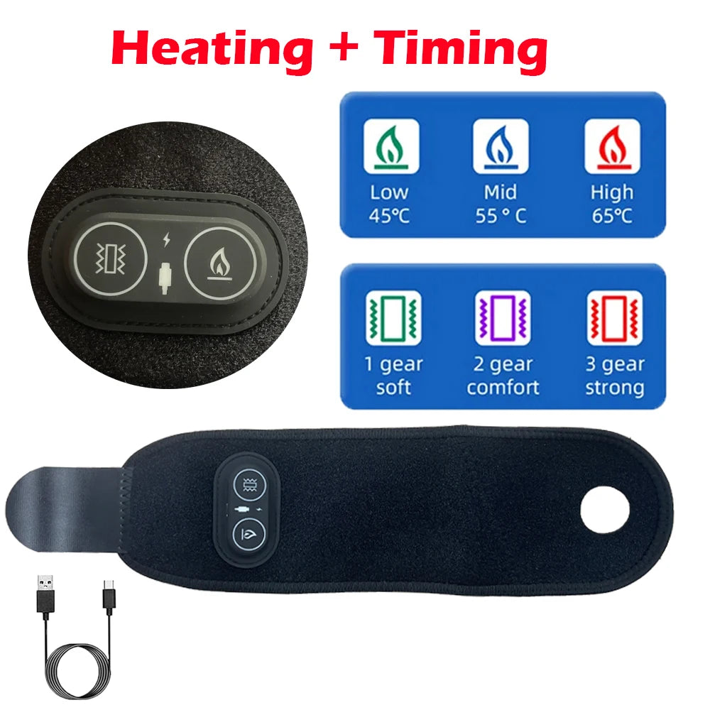 USB Electric Heated Wrist Massager – 3-Level Warmth Wrap Wrist Massager Qst Heating Massage