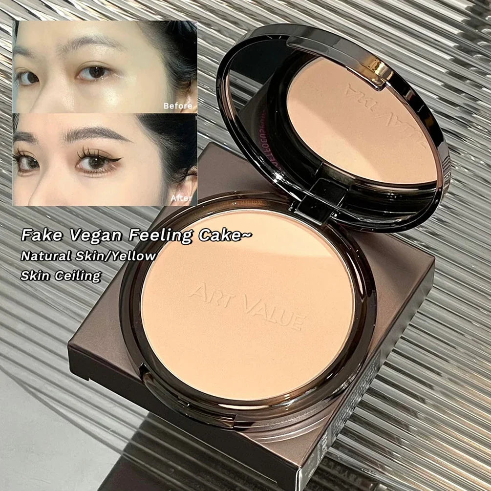 3-Color Pressed Powder Foundation – Oil Control, Long-Lasting Pressed Powder Foundation Qme