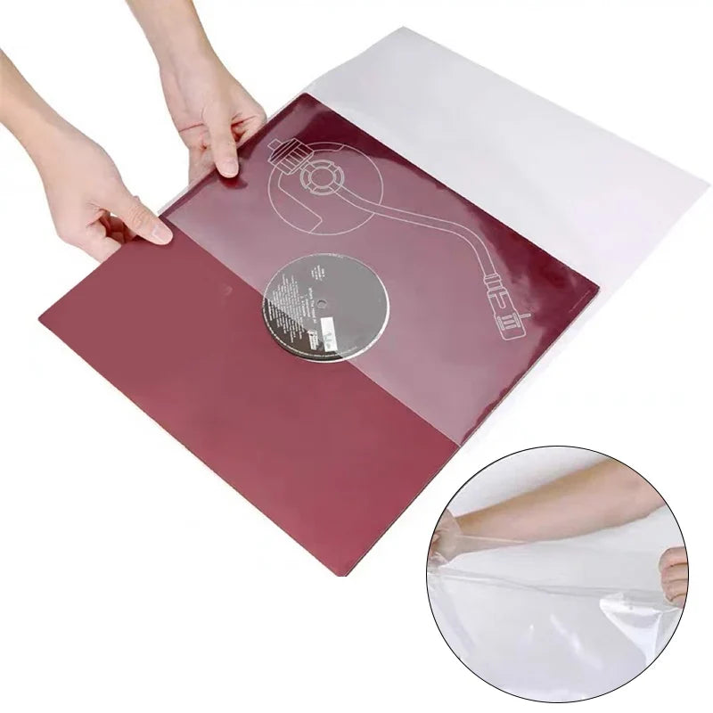 LP Vinyl Record Storage Bags – 3-Layer Double-Opening Sleeve Vinyl Record Storage Bag Qme