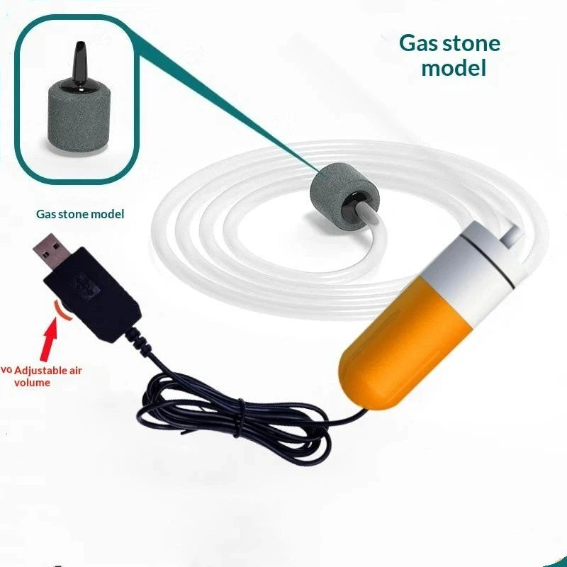 Silent Aquarium Air Pump with Air Stone for Small Fish Tanks Aquarium Air Pump Qst A10