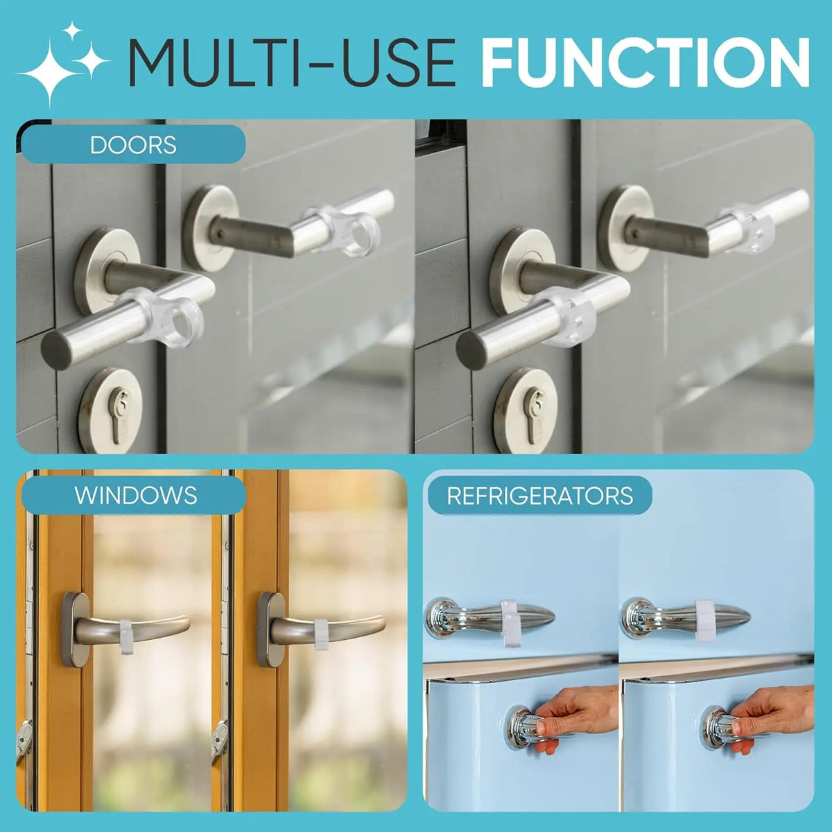 Transparent Silicone Door Handle Wall Bumper Protector 12pk Door Wall Protector Qme