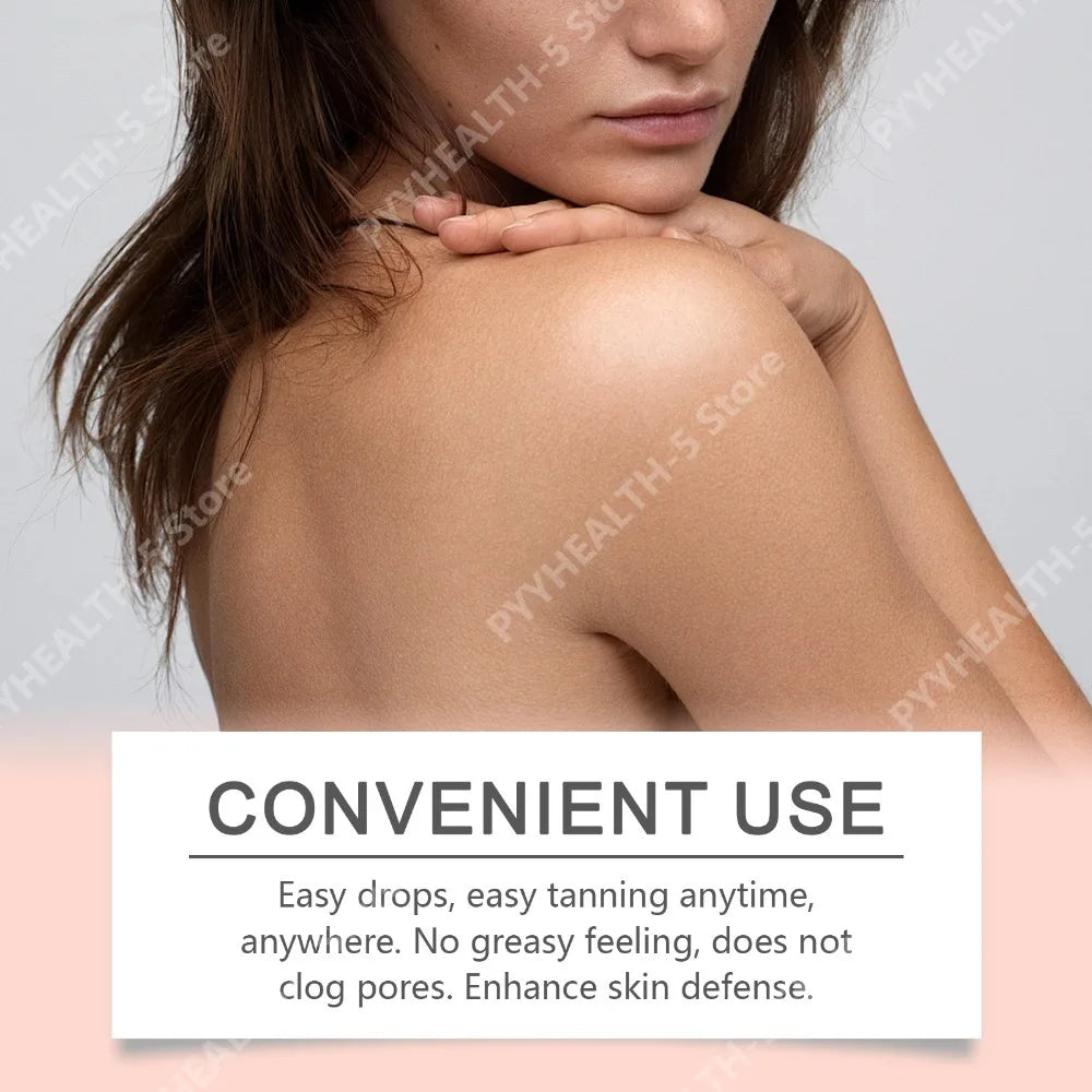Sunless Tanning Drops – Herbal Skin Support Supplement 60ml Skin Supplement Drops Qst