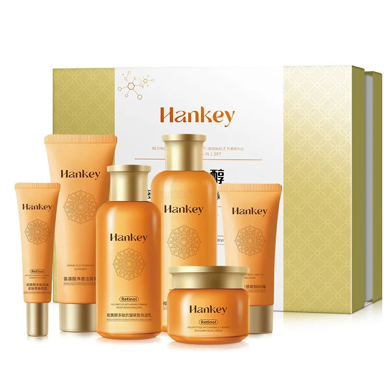 Retinol Anti-Wrinkle Facial Care Set – Cleanse, Balance & Hydrate Facial Skincare Set Qst Retinol