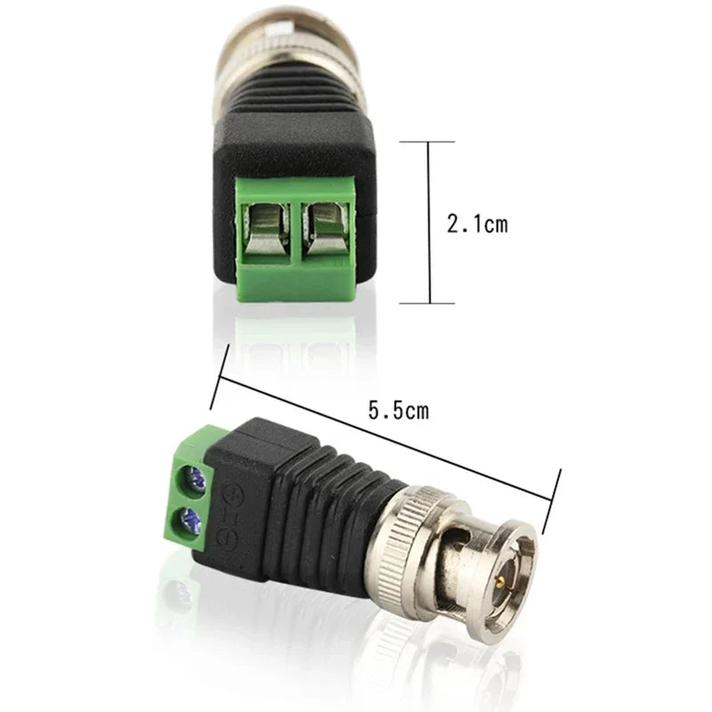 50-Pack BNC Connectors for DIY CCTV Surveillance Camera Systems BNC Camera Connectors Qme