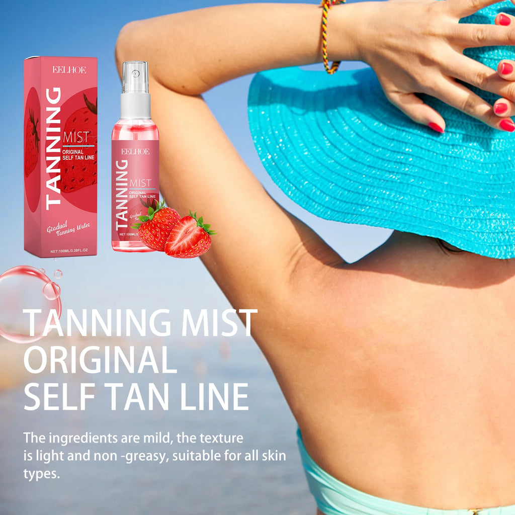 Eelhoe Strawberry Sunless Tanning Spray | Bronze Glow 100ml Sunless Tanning Spray Qst