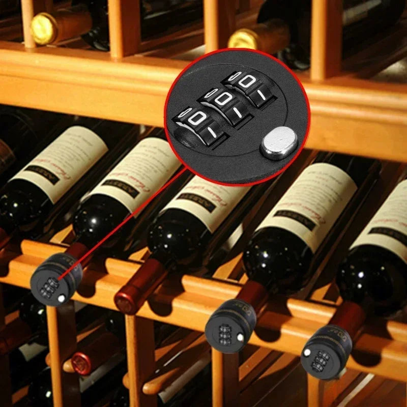 Combination Lock Wine Bottle Stopper – Password Code Security Wine Bottle Lock Qme