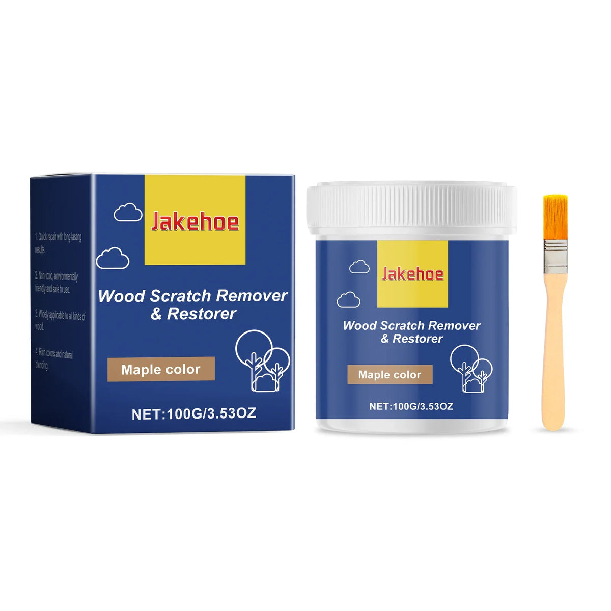 Wood Furniture Repair Paste – Scratch Filler & Touch-Up Kit Wood Repair Filler Qme Maple Color Boxed