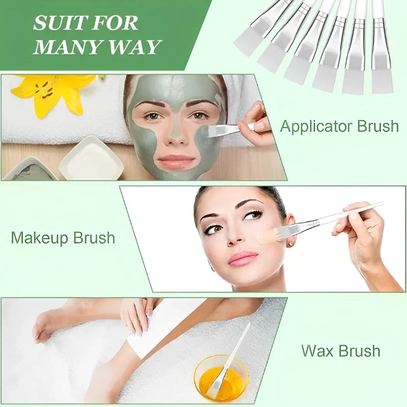 Soft Bristle Facial Mask Brush – Crystal Rod Applicator Mask Applicator Brush Qme