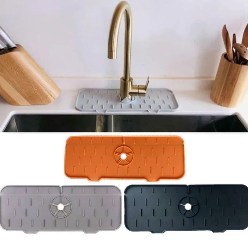 Silicone Sink Splash Guard & Faucet Absorbent Mat | 4 Colors Sink Splash Guard Qme
