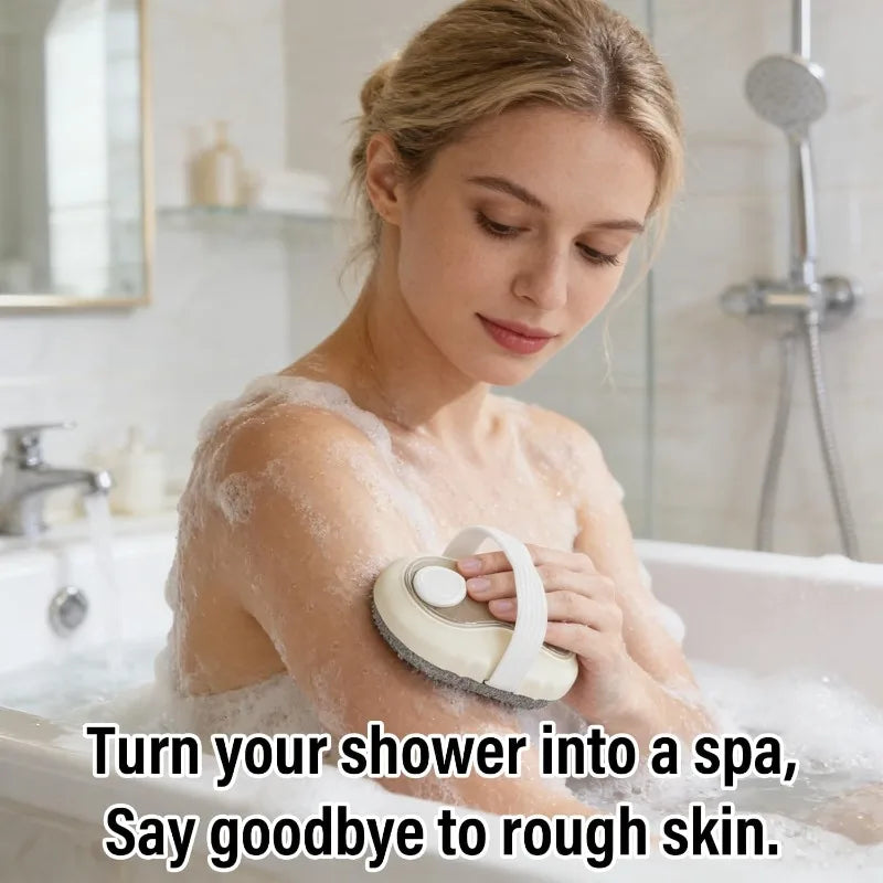 Portable Soft Skin Cleansing Brush with Liquid Dispenser Bath Cleansing Brush Qme