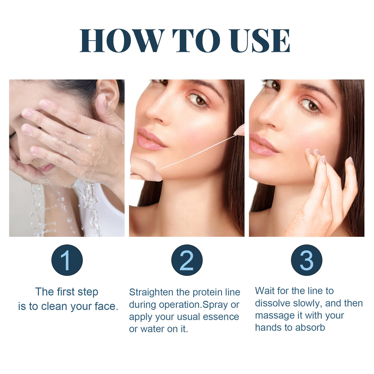 Eelhoe Protein Lifting Thread – Firming & Hydrating Face Serum Facial Lifting Serum Qst