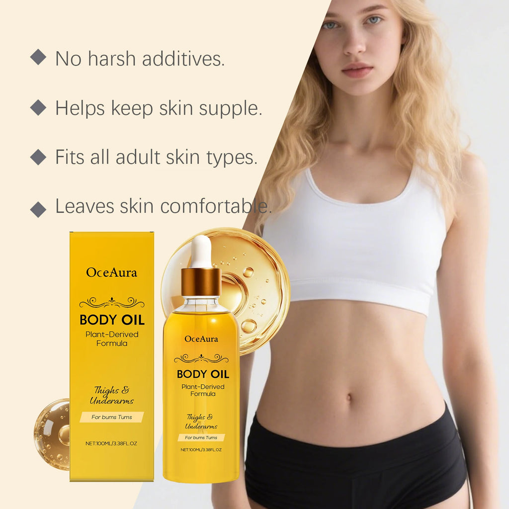 OceAura 100ml Natural Body Oil – Moisturizing & Softening Body Massage Oil Qst
