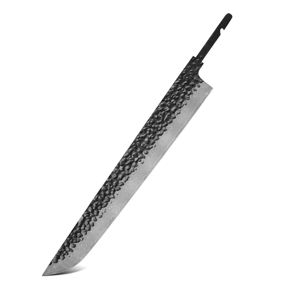 TURWHO Damascus VG10 Blank Knife Blades – DIY Chef Knife Set Blank Knife Blade Qst 10.5 inch Slicing