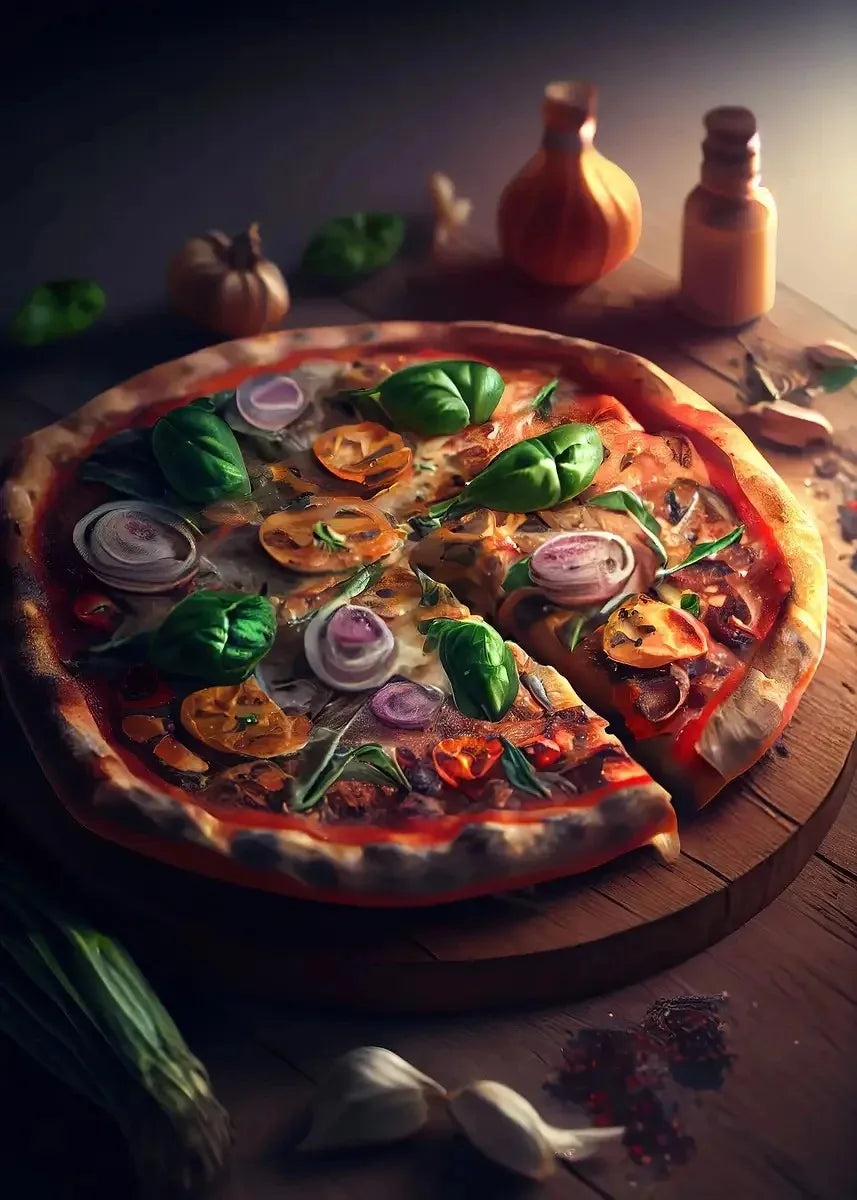 Pizza Wall Art Canvas Print – Kitchen & Home Décor Canvas Wall Art Qst Light Grey 20x30cm Unframed