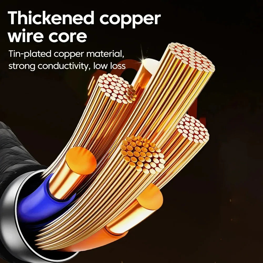 240W USB-C Fast Charging Cable 10A Nylon Braided Transparent USB-C Charging Cable Qme