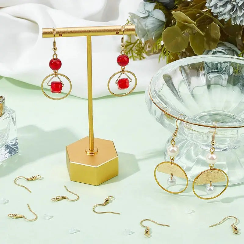 18K Gold Plated Hypoallergenic Earring Hooks – 5 Pairs Earring Hooks Qme