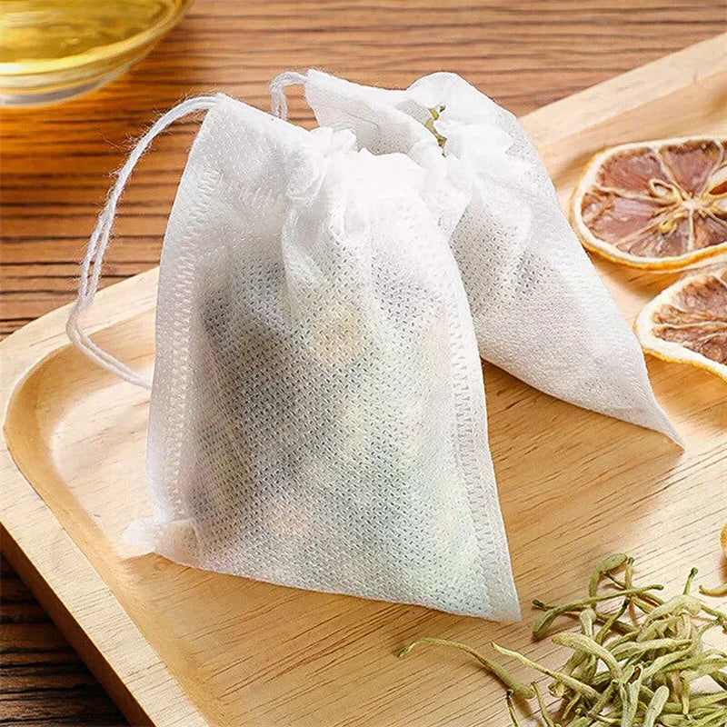 Disposable Non-Woven Drawstring Tea Bags – Coffee & Spice Filter Disposable Tea Filter Bags Qme