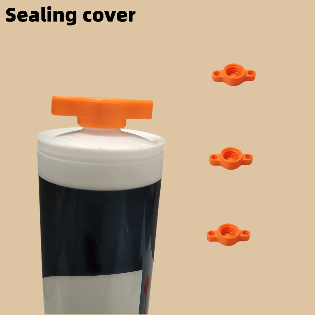 3-Piece Glass Glue Sealant Tube Sealing Covers – Durable Sealant Tube Caps Qme