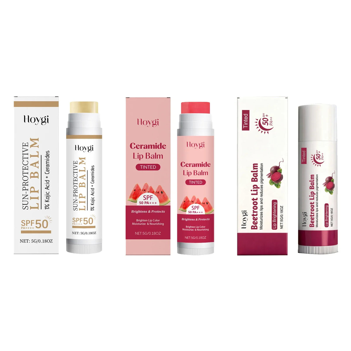 SPF 50+ Lip Balm | Beetroot, Kojic Acid & Ceramide Tinted Balm Tinted SPF Lip Balm Qme