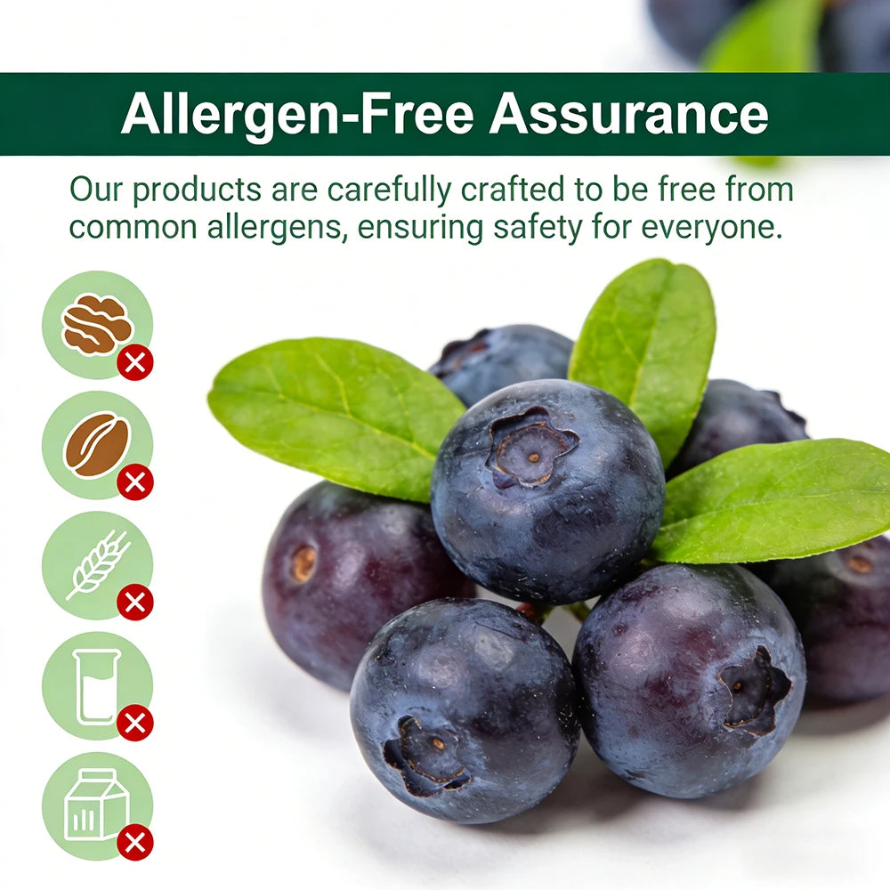 Bilberry Extract 200mg – Eye, Skin & Antioxidant Support Herbal Supplement Qst