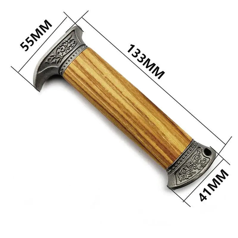 Wood Bowie Knife Handle with Steel Guard – DIY Knife Making Knife Handle Blank Qst