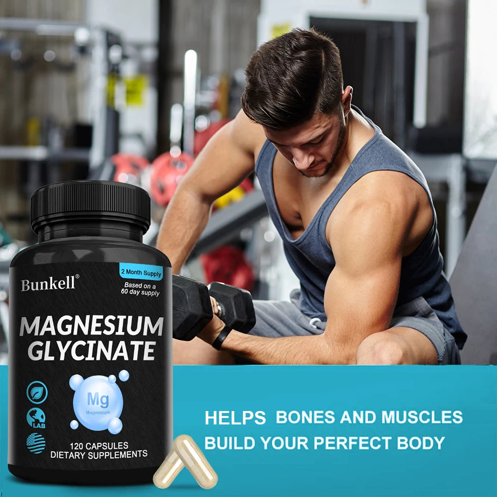 DETOXXTRA Magnesium Glycinate – Muscle, Bone & Sleep Support Mineral Supplement Qst