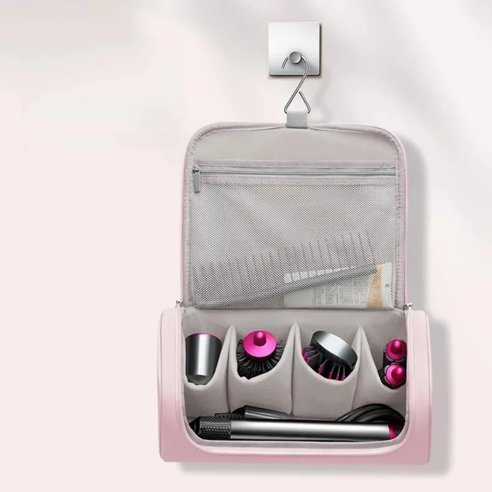 Waterproof Hair Dryer Travel Case with Hideable Hook | Large Hair Tool Travel Bag Qme