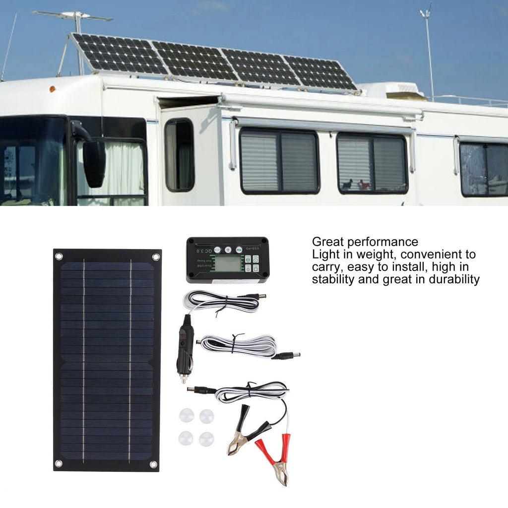 Portable Monocrystalline Solar Panel Kit – 100A Controller for RV Solar Panel Kit Qst