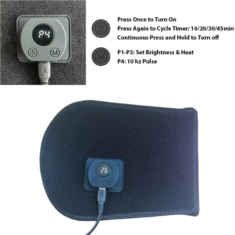 LED Red Light Therapy Glove 660nm & 850nm Infrared Hand Pad Red Light Therapy Device Qst