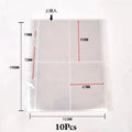 A5 Transparent Loose-Leaf PP Pocket Pages – 10 Sheets, 6 Holes Loose-Leaf Pocket Pages Qme 6holes 4grids10pcs