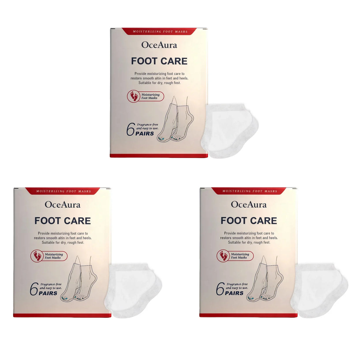 Shea Butter Moisturizing Foot Mask – Gentle Exfoliation & Hydration Exfoliating Foot Mask Qme 18Pairs Boxed