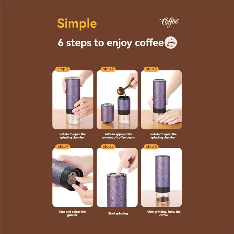 B15C Portable Electric Burr Coffee Grinder – 40 Grind Settings Electric Coffee Grinder Qst