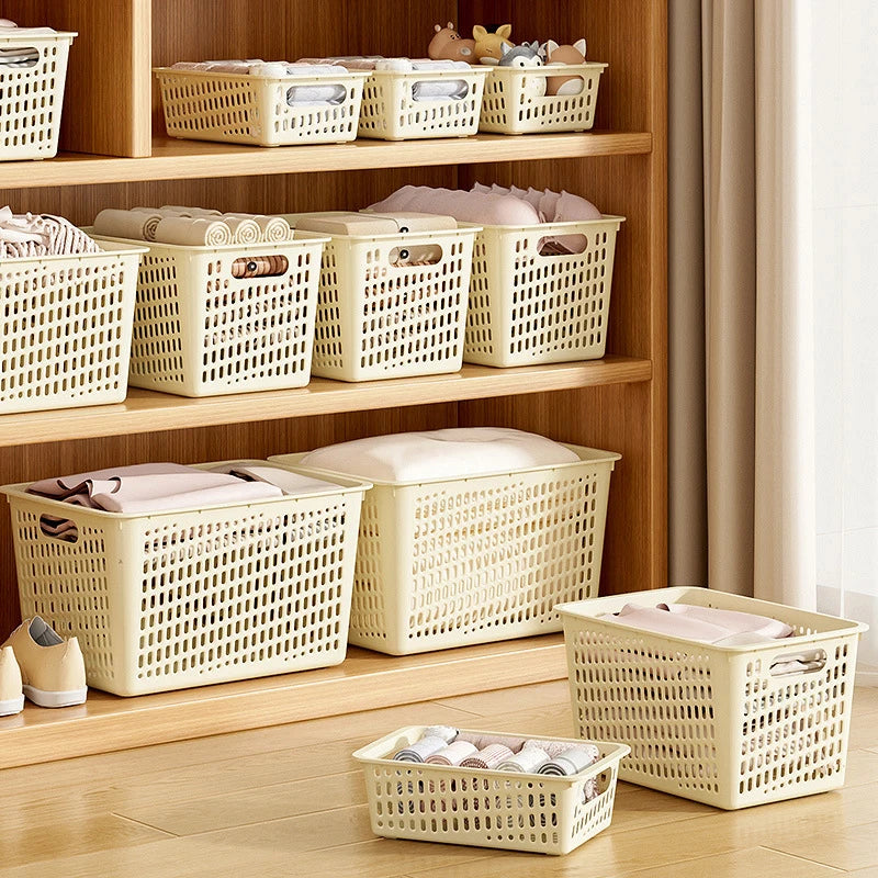 Plastic Storage Basket – Kitchen, Desktop & Toy Organizer Storage Basket Qst