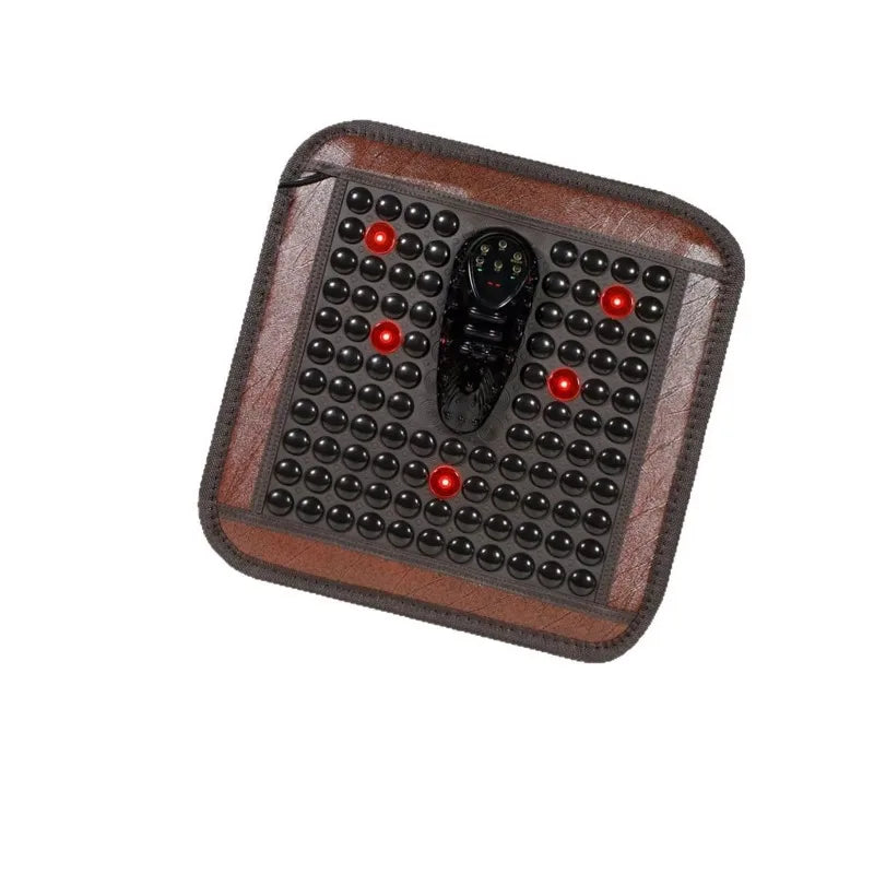 Tourmaline Heating Seat Cushion – Vibrating Massage Chair Pad Heating Massage Cushion Qst seat cushion 100x45cm