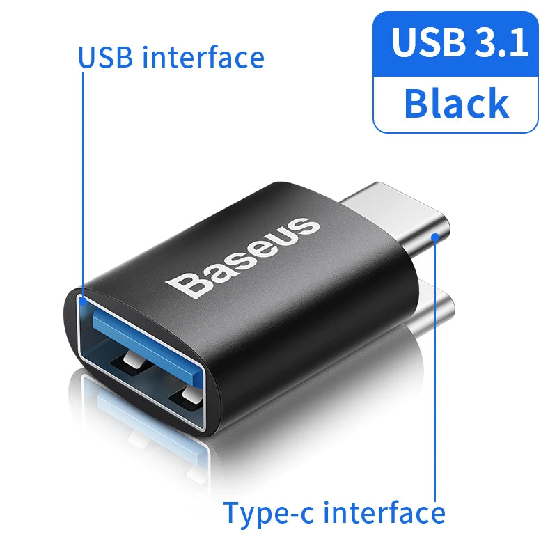 Baseus USB 3.1 OTG Adapter Type-C to USB Female Converter USB-C OTG Adapter Qst USB 3.1 TypeC to USB