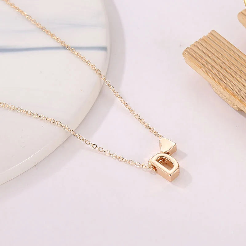 Dainty Initial Letter Choker Necklace – 26 Letters & Colors Initial Choker Necklace Qme