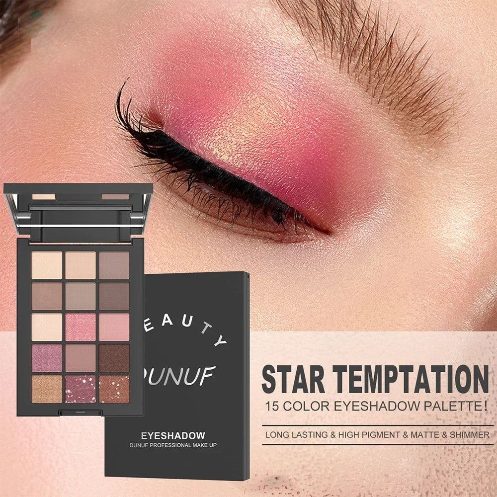 15-Grid Matte Pear Eyeshadow Palette – Highly Pigmented Eyeshadow Palette Qme