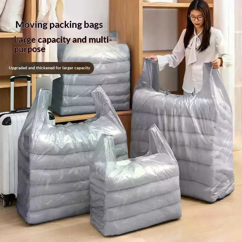 Large Thickened Plastic Moving Storage Bags with Handle Moving Storage Bags Qme