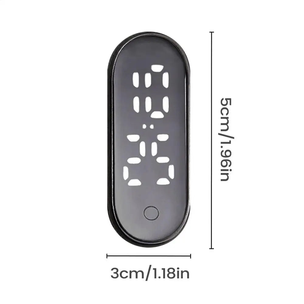 Mini Waterproof LED Digital Car Dashboard Clock – Adhesive Digital Car Clock Qme C