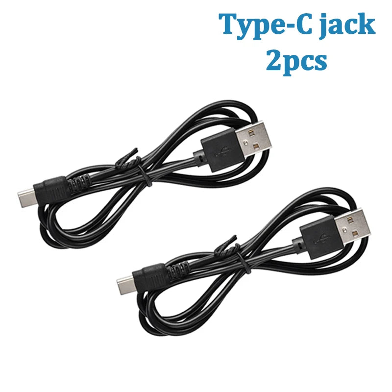 EJEAS V6 PRO V4 PLUS USB Charge Cable 3.5mm Type-C Intercom Charging Cable Qst 2 PCS Type-C