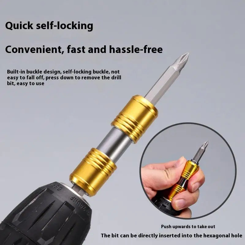 Double Head 1/4" Hex Quick Release Screwdriver Bit Holder Screwdriver Bit Holder Qme
