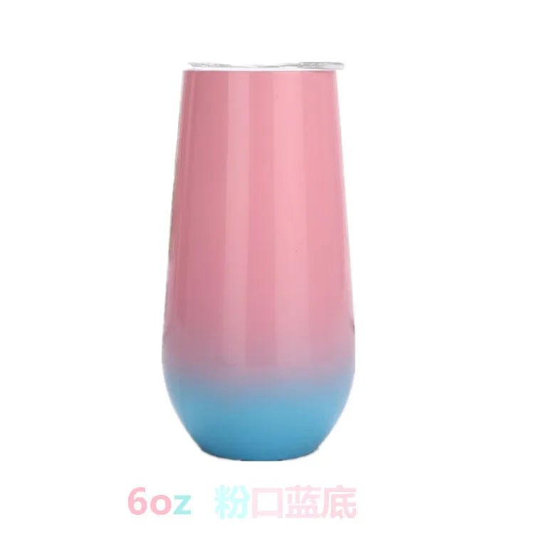Swig Egg-Shaped Insulated Tumbler 6oz 12oz Vacuum Cup Insulated Tumbler Qst 6oz 1 sliver logo