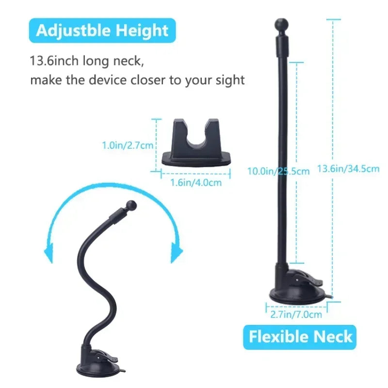 Universal Long Arm Suction Car Phone Holder | Dashboard Mount Car Phone Holder Qme