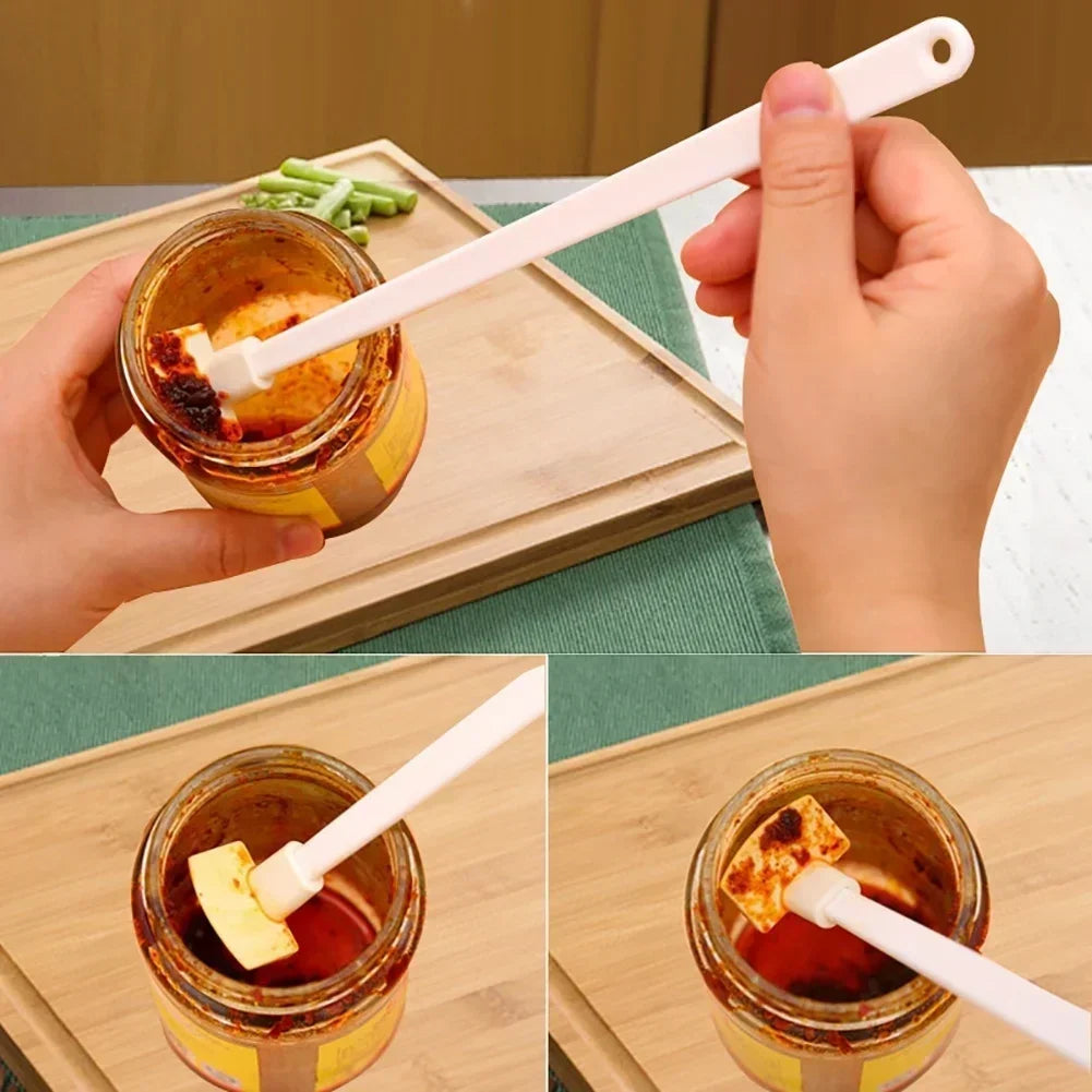 Silicone Long Bottle Scraper Spatula – Jam, Sauce & Batter Silicone Bottle Scraper Qme